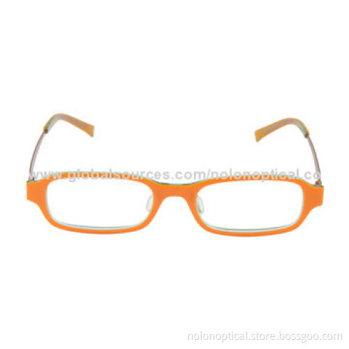 Children's Orange Computer Eyeglasses with Layer Acetate